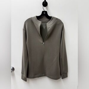 NWT Varley Cleo Half-Zip Midlayer Sweatshirt in Olive